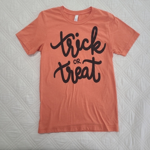 Bella Canvas Tops - Heather Orange "Trick or Treat" Tee